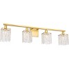 Elegant Lighting Phineas 4 light Brass and Clear Crystals wall sconce - 4 of 4