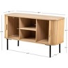 Nordlys 2-Door Solid Wood and Metal TV Stand Exotic Boho Living Room - 4 of 4