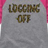 Girls' - Instant Message - Logging Off Shirt Tail Raglan Graphic T-shirt - 2 of 4