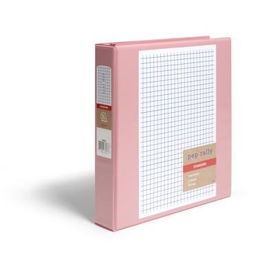 Pep Rally Standard 1 1/2" 3-Ring View Binders Coral 58662