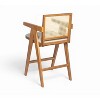 PAGED Bar Stools Set of 2, Modern Wooden Counter Height Bar Chair with Rattan Back and Cushion for Bar, Kitchen, Dining Room - 3 of 4