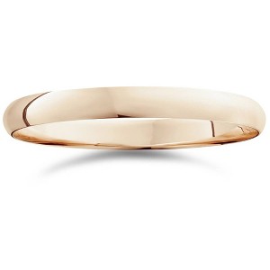 Pompeii3 3mm Dome High Polished Wedding Band 14K Rose Gold - 1 of 2