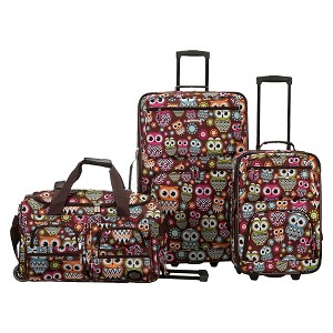 Rockland Spectra 3pc Luggage Set - Owl
