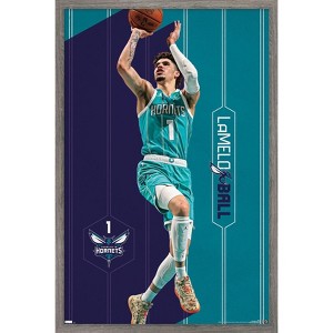 Trends International NBA Charlotte Hornets - LaMelo Ball 23 Framed Wall Poster Prints - 1 of 4