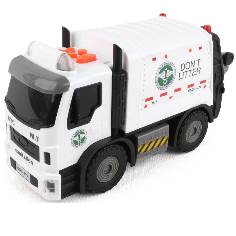 NYC Sanitation Motorized Garbage Truck with Lights & Sounds NY32000, 1 of 4