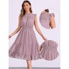 Allegra K Women's Sleeveless Smocked Waist Gilding Metallic Stars Chiffon Party Dress - 2 of 4