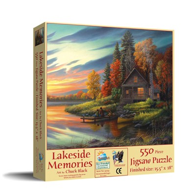 Puzzle SunsOut Lakeside View 1000 Pezzi – Panorama Lago – Made In USA – Ecologico