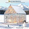 6X7ft Aluminum-Framed Polycarbonate Greenhouse,Heavy Duty with Quick Setup Structure and Roof Vent,Large Enhanced Aluminum Greenhouse Kit for Outdoor - 4 of 4