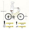 CAVINAS 24 Inch Steel Commuter Bike with Cushioned for Adults,Shimano 6 Speed Bicycle with Leather Saddle and Grips,Yellow - 3 of 4