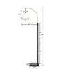 60" Arc Floor Lamp,Arched Shaped Floor Lamp With Two Tone Finished Of Matte Black And Gold,Arched Metal Floor Lamp with Chimney Shade-The Pop Home - 4 of 4