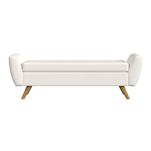 HomePop Modern Boucle Storage Bench with Wood Legs - 1 of 4