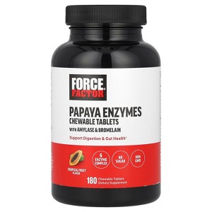 Force Factor Papaya Enzymes, Tropical Fruit, 180 Chewable Tablets - 1 of 2