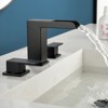 Cobbe Bathroom Widespread Faucet 3-Hole Bathroom Sink Faucet Double Handle with Pop-Up Drain and Supply Hoses Matte Black - 3 of 4