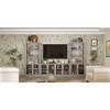 Famapy Gray Modular TV Console Large Entertainment Center Tempered Glass Display Cabinet - 4 of 4