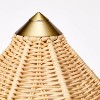 Table Lamp with Tapered Rattan Shade Gold (Includes LED Light Bulb) - Threshold™ designed wtih Studio McGee: ETL Listed, Iron Base - image 4 of 4