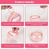 NewHome "4Pcs 20oz Overnight Oats Containers with Lids & Folding Spoons, Leak-proof Meal Storage for Breakfast" Pink - 4 of 4