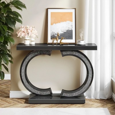 MAYEERTY 39" Console Table, Modern Mirrored Sofa Table Hallway Table