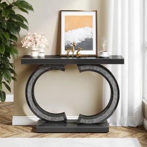 MAYEERTY 39" Console Table, Modern Mirrored Sofa Table Hallway Table - 1 of 4