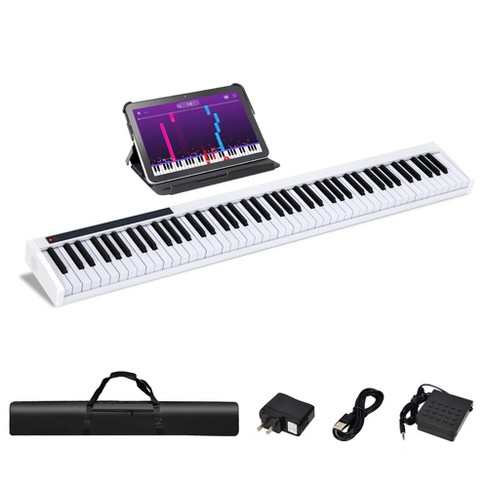 31 Keys Black Keyboard Piano for Beginners Kids,Mini Playing with  Bench,Microphone,Mobile Phone Connection,Record Playback,Multi-Instrumental  Toys for