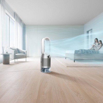 White and Silver Smart Air Purifier with HEPA Filter