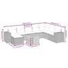 vidaXL Patio Sofa Set with Cushions Outdoor Furniture 9 Piece Poly Rattan - Gray without storage - 4 of 4
