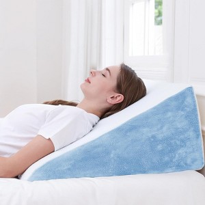 LISM 12 Inch Memory Foam Bed Wedge Pillow with Washable Cover - 1 of 4