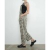 Women's Leopard Print Slouchy Overalls - Aaron & Amber - 3 of 4
