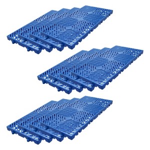 Plastic Pallets for Basement Storage (Set of 6) - 11.8"x23.6"x1.18" Waterproof Floor Pallets, Ventilated Grid Design, HDPE Heavy Duty Storage Pads - 1 of 4