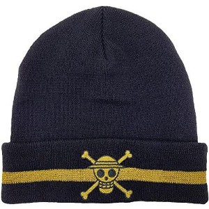 Ripple Junction One Piece Straw Hat Crew Skull Metallic Gold Watchmen Beanie - 1 of 4
