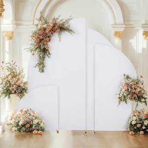 Wedding Arch Cover Set of 4, Arch Backdrop Cover, Party Backdrop Stand Arch and Covers, Birthday Stand Cover for Anniversary, Baby Shower Wedding - 1 of 4