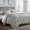 Artisan Wash Boho 100% Cotton Crisp Percale Duvet Cover Set by Blue Nile Mills - 2 of 4