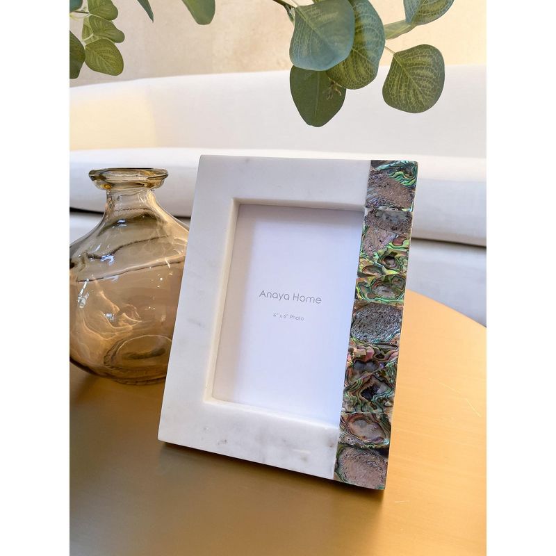 Rainbow Pearl White Marble Picture Frames, 1 of 12