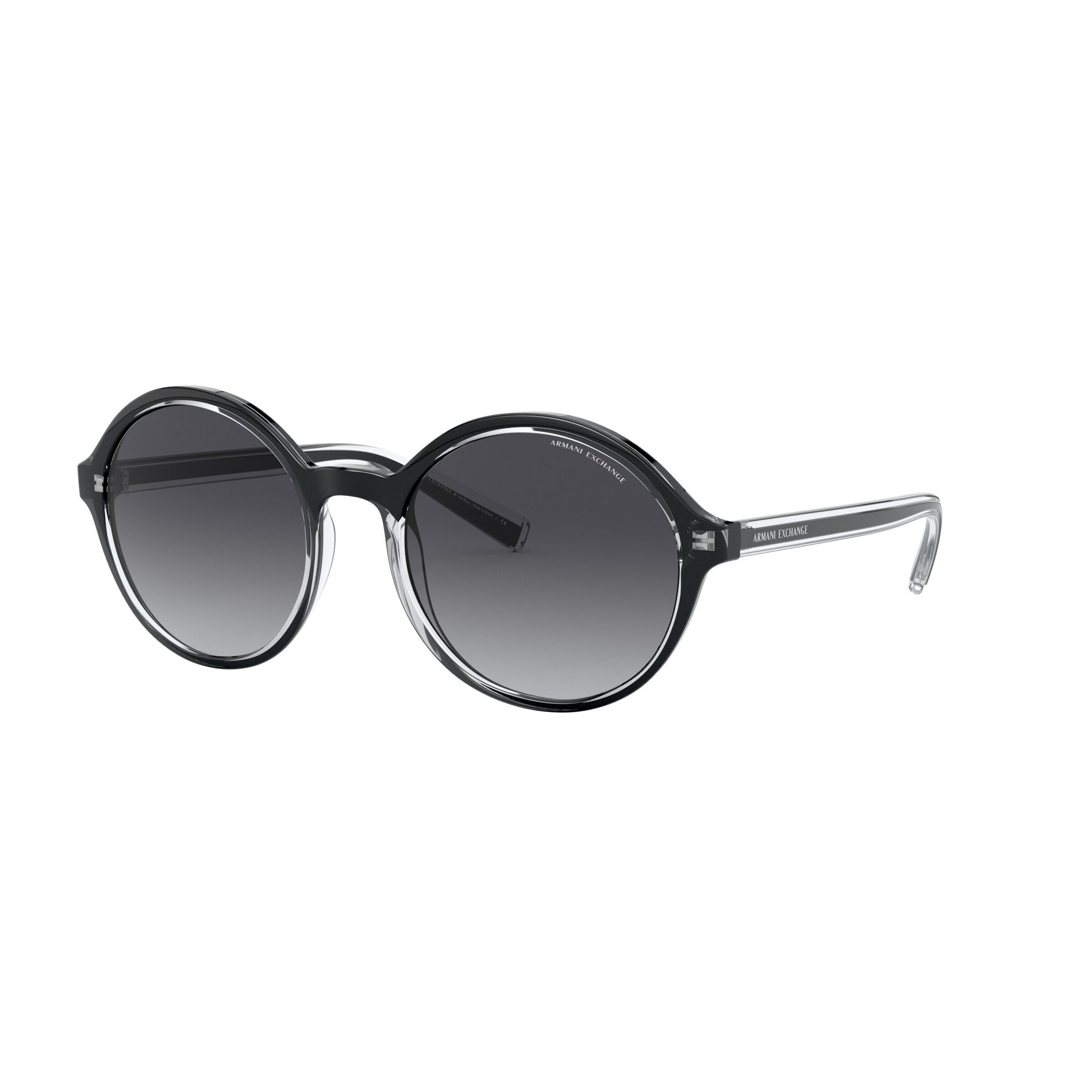Armani Exchange AX4101S 55mm Woman Round Sunglasses Gradient Grey Lens