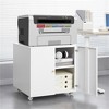 VASIP Mobile Printer Stand With Wheels, 2 Door Copier Stand Mobile Pedestal File Printer Stand for Office and Home - 2 of 4