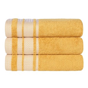 Cotton Medium Weight Bath Towel Set of 3 by Blue Nile Mills - 1 of 4