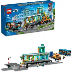 LEGO City Train Station Set with Toy Bus and Tracks 60335