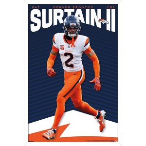 Trends International NFL Denver Broncos - Pat Surtain II 25 Framed Wall Poster Prints - 1 of 4