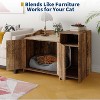 Nasitip Cat Litter Box Enclosure with Storage Shelf & Barn Door, Hidden Litter Cabinet End Table - 2 of 4
