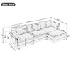 111.4"W Sectional Sofa Couch, 4-seater L-Shape Chenille Upholstered Sofa Chair with Ottoman and 5 Pillows -ModernLuxe - 3 of 4