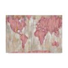 Trademark Fine Art -Silvia Vassileva 'Blushing World Map V2 Crop' Canvas Art - 2 of 3