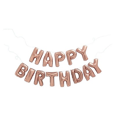 "Happy Birthday" Balloon Rose Gold - Spritz™