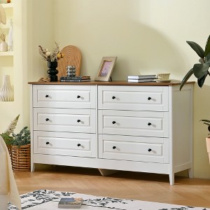 Bella Depot 6 Drawer Dresser for Bedroom with Wide Drawer and Metal Handles for Hallway, Entryway - 1 of 4