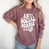 Simply Sage Market Women's Graphic Sweatshirt Anti Social Moms Club - 2 of 3