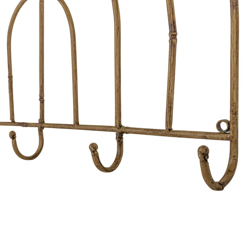 5 Hook Metal Wall Hanger by Foreside Home & Garden, 4 of 8