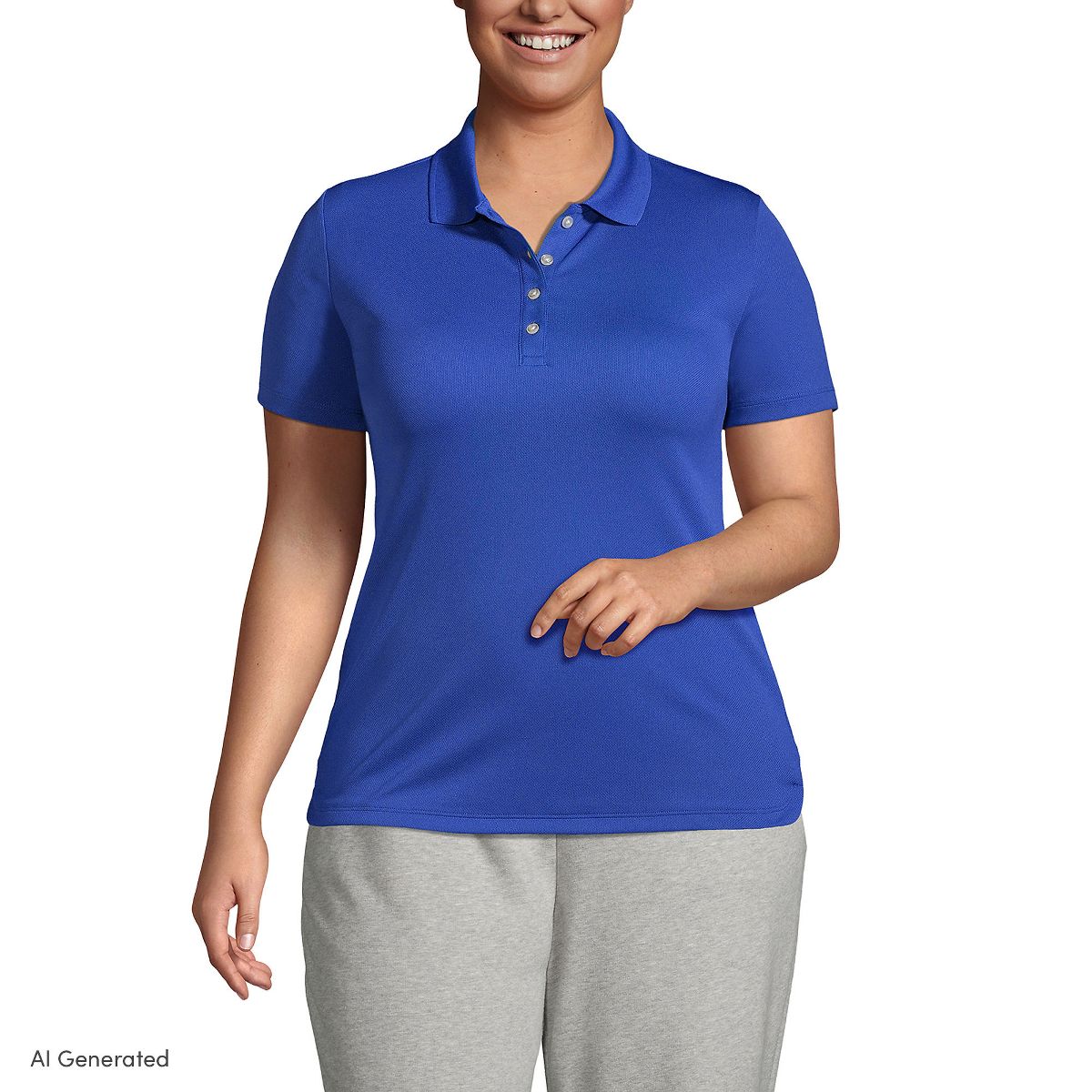 Lands' End Women's Flagship Performance Short Sleeve Polo Shirt - thumbnail 5
