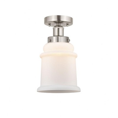 Canton - 1 Light Semi-Flush Mount In Industrial Style-11 Inches Tall and 6 Inches Wide