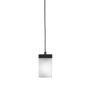 Toltec Lighting Nouvelle 1 - Light Pendant in  Espresso with 4" Square White Muslin Shade - 1 of 1