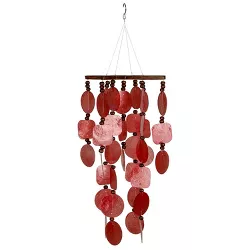 Woodstock Chimes Asli Arts® Collection, Red Capiz Chime, 22'' Wind Chime C170