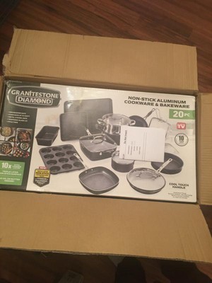 Granitestone 20 Piece Nonstick Cookware and Bakeware Set