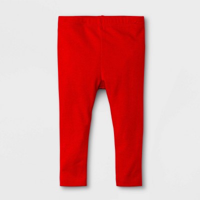 Baby Girls' Bow Bum Pull-On Pants - Cat & Jack™ Red 6-9M